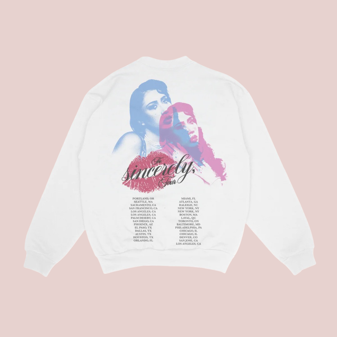 Kali Uchis Tour Merch - Sincerely, Tour Crewneck