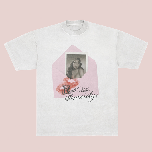 Kali Uchis Tour Merch - Sincerely, White Envelope Tour Tee