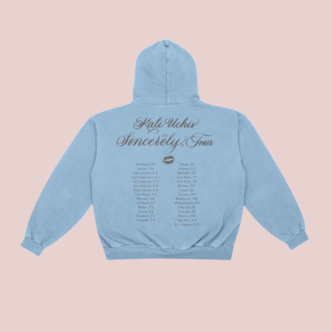 Kali Uchis Tour Merch - Sincerely, Tour Date Hoodie